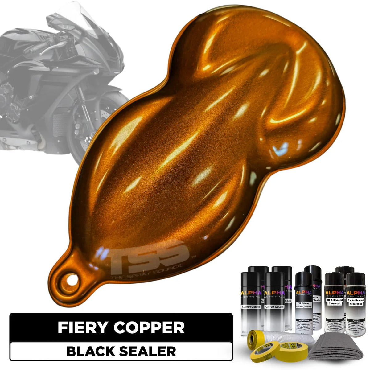 Fiery Copper Pearl Motorcycle Paint Kit