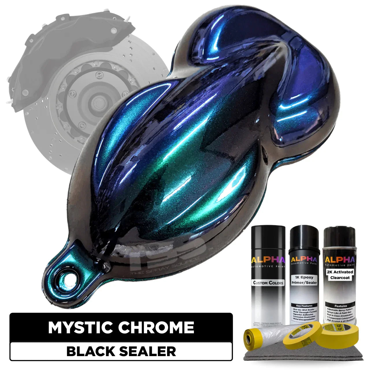 Mystic Chrome Alpha Custom Color Brake Caliper Paint Kit