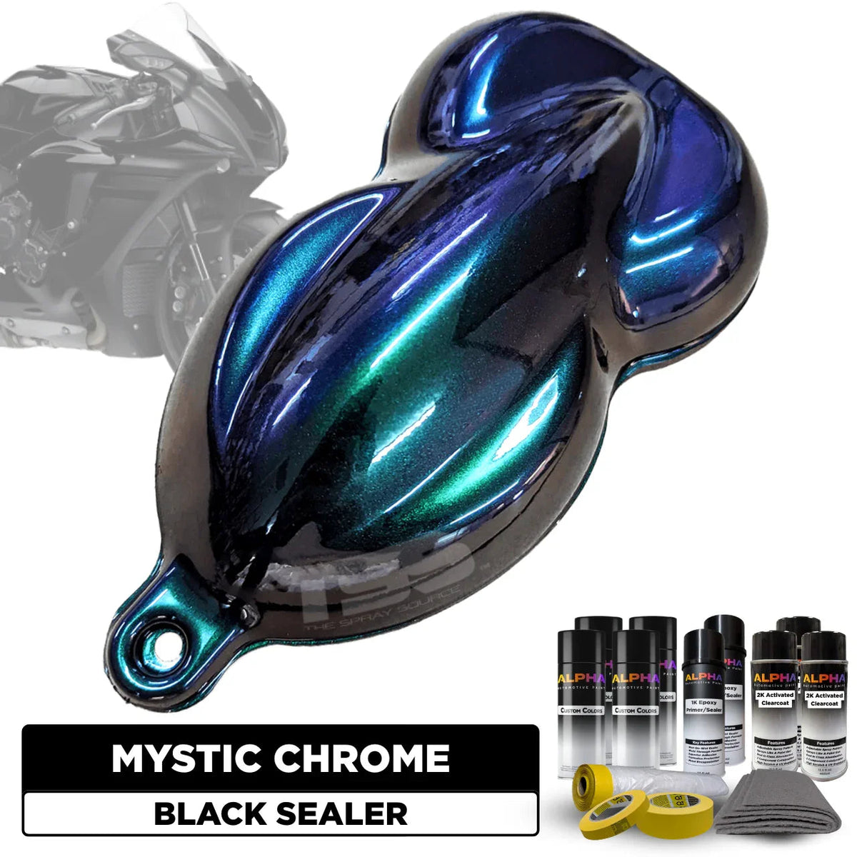 Mystic Chrome Alpha Custom Color Motorcycle Paint Kit