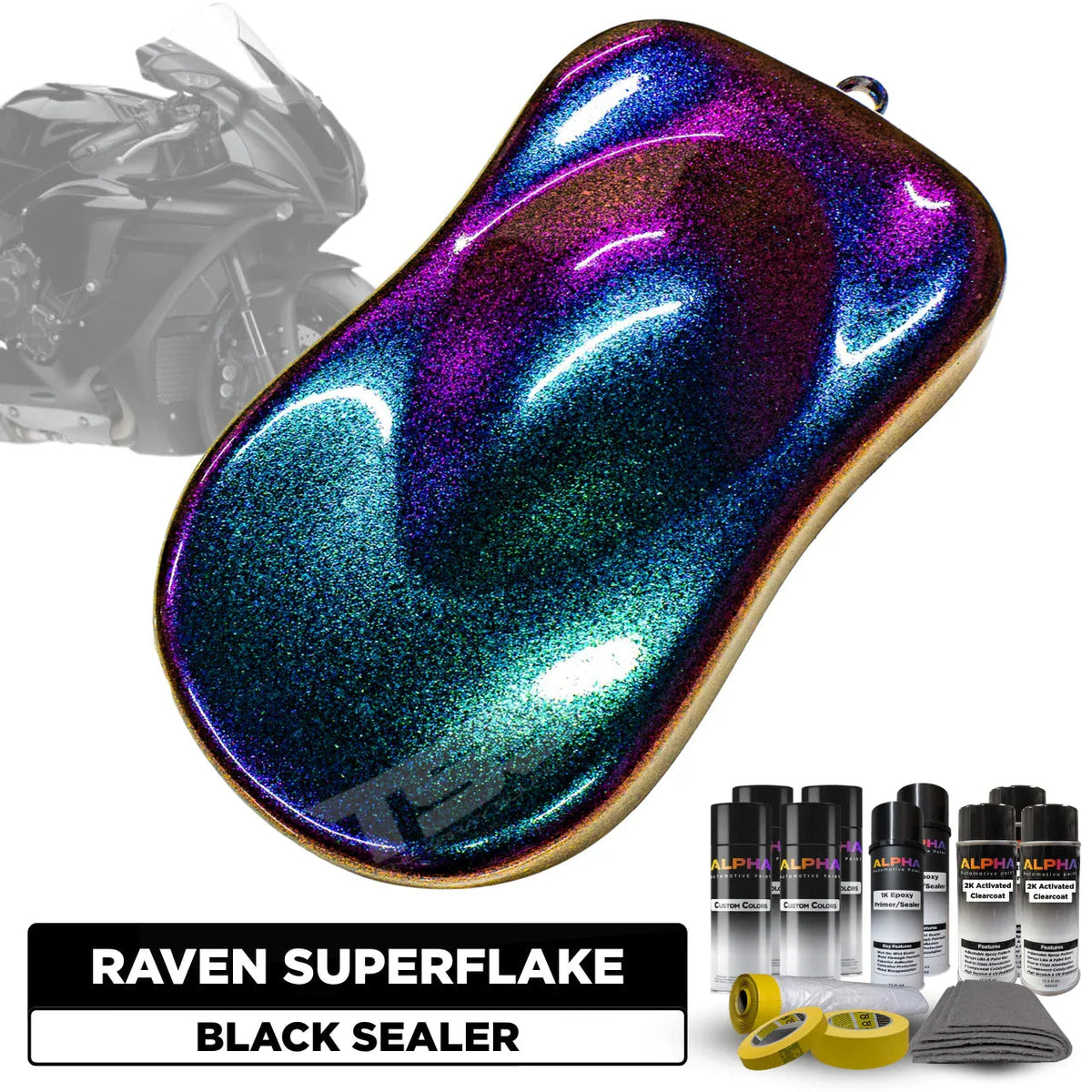 Raven Superflake Motorcycle Paint Kit
