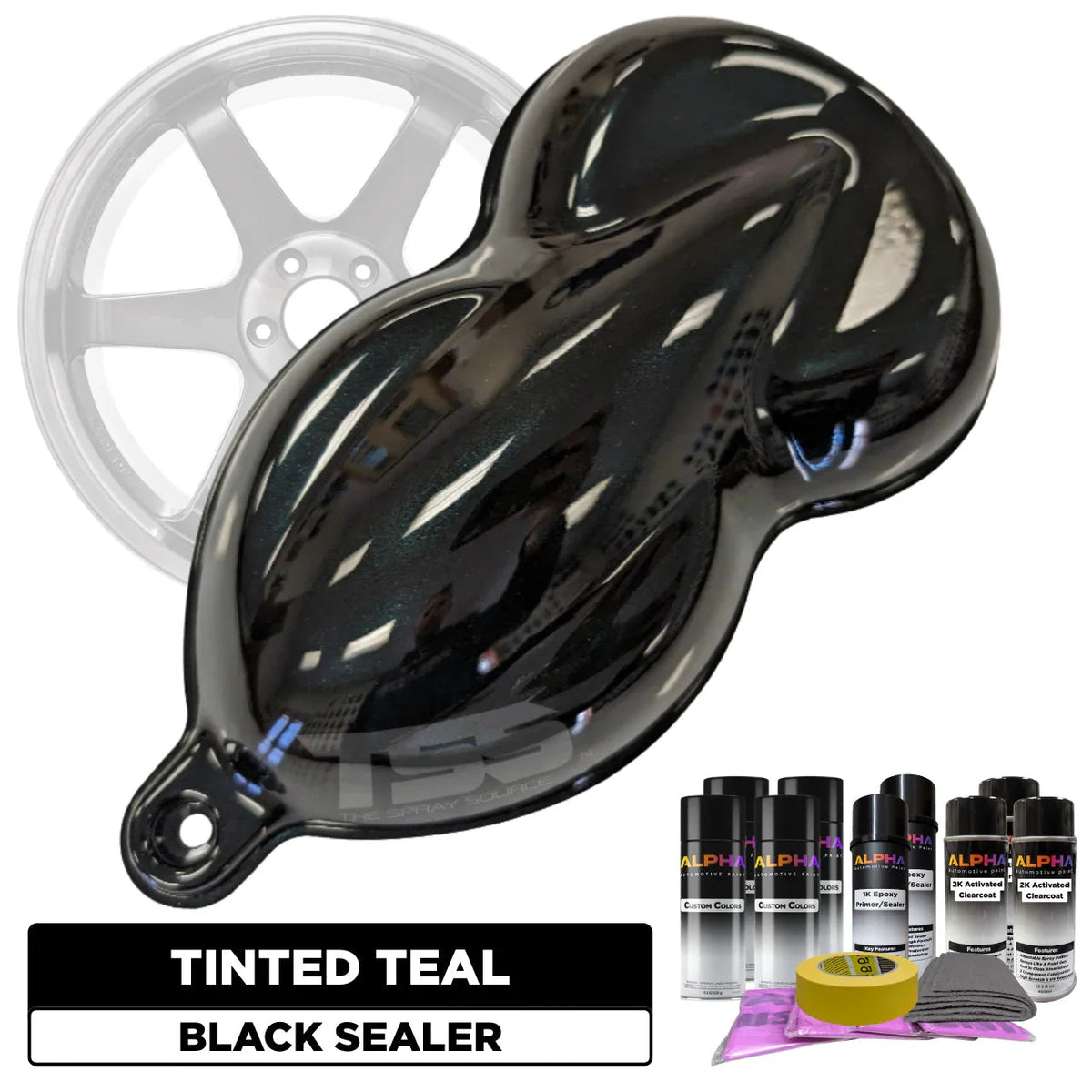 Tinted Teal Wheel Paint Kit