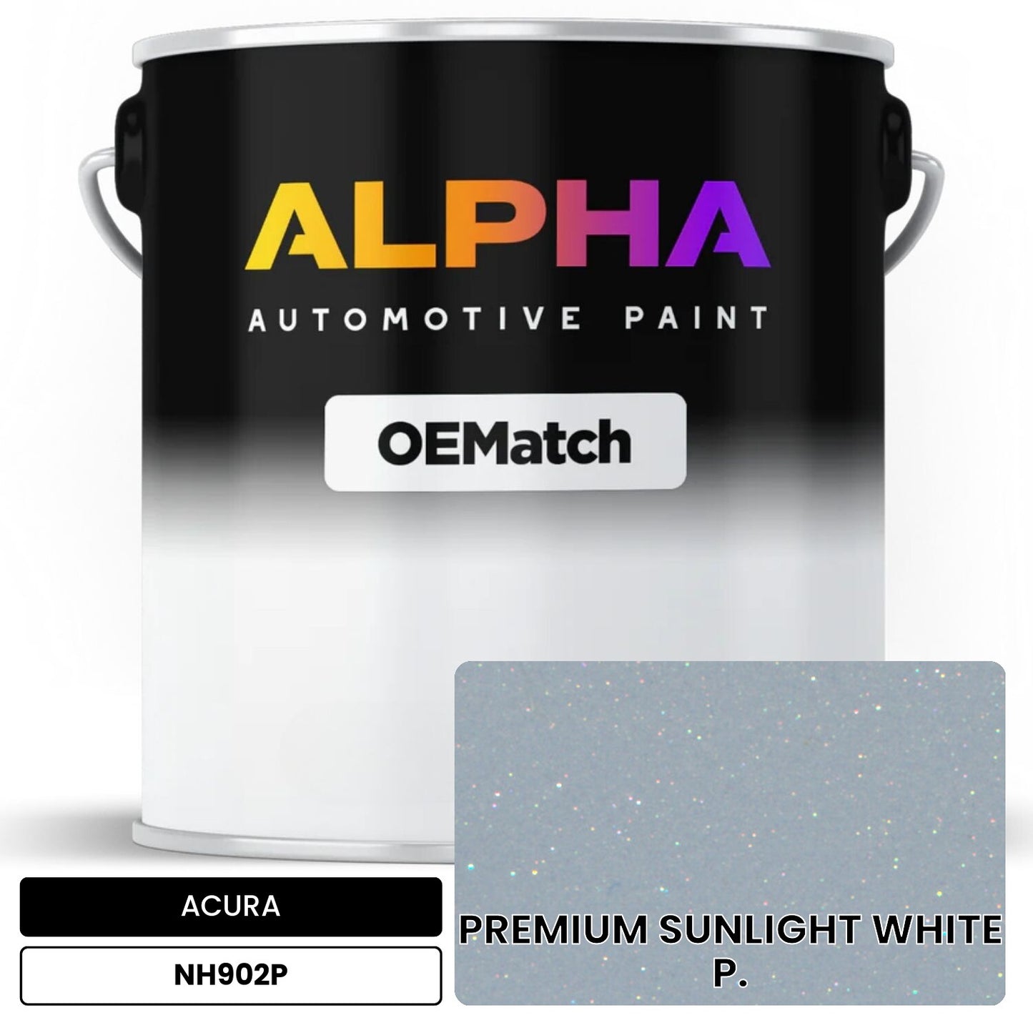 ACURA PREMIUM SUNLIGHT WHITE P. NH902P OEMatch Basecoat