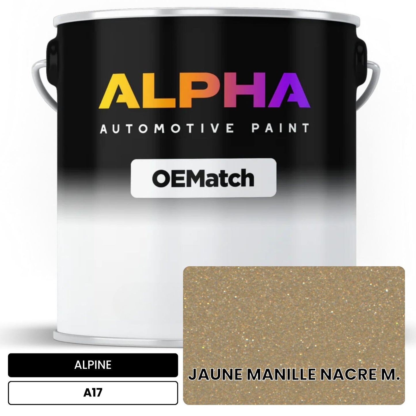 ALPINE JAUNE MANILLE NACRE M. A17 OEMatch Basecoat