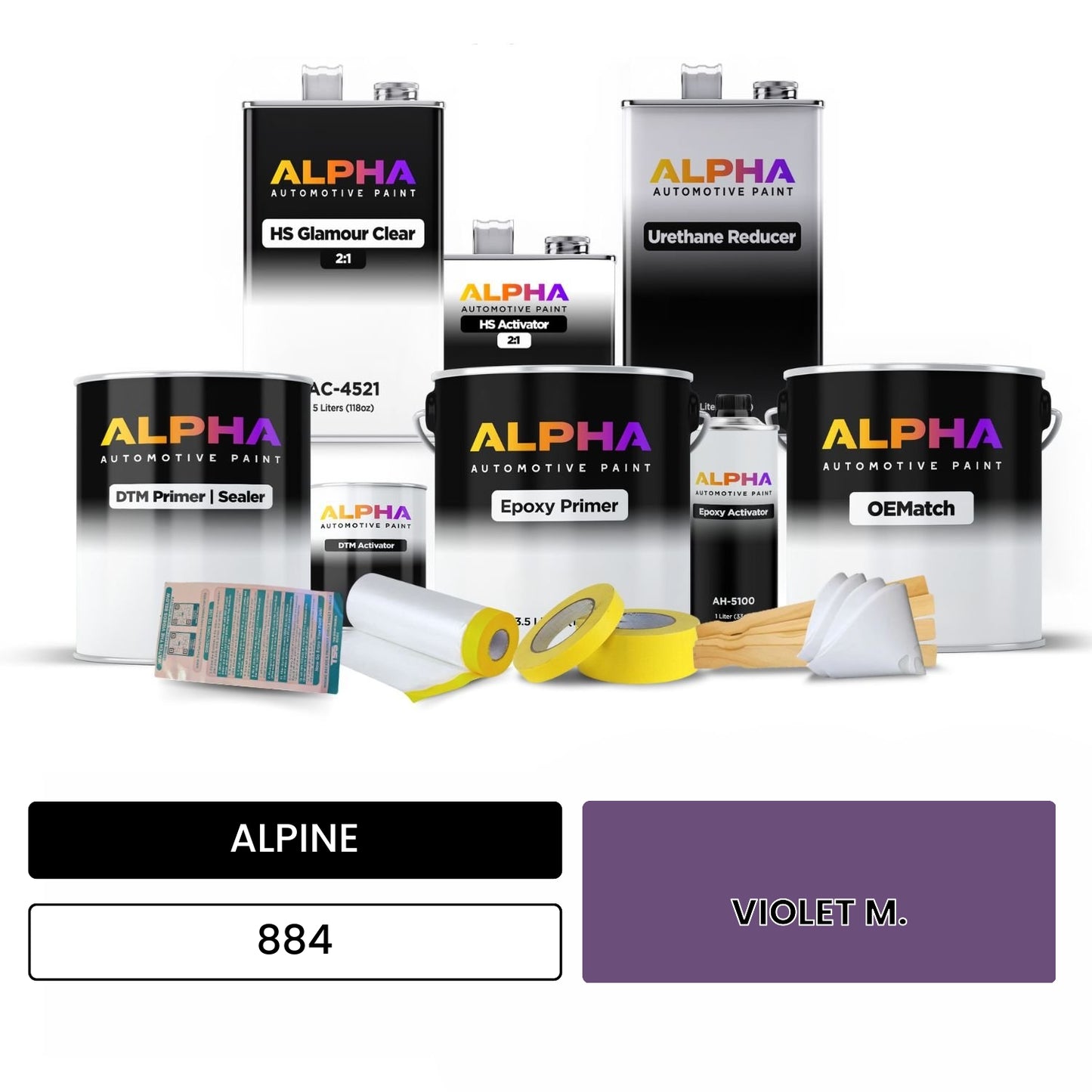 ALPINE VIOLET M. 884 OEMatch Vehicle Paint Kit