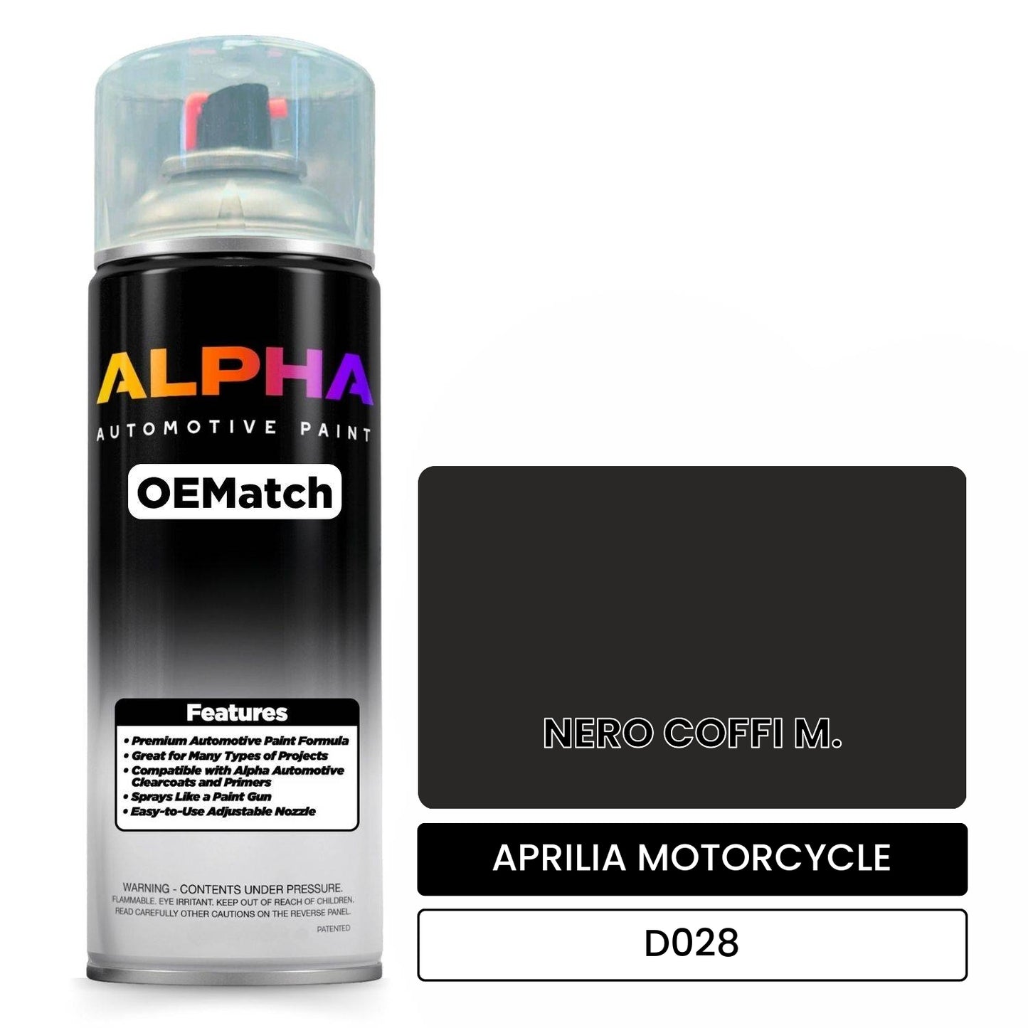 APRILIA MOTORCYCLE NERO COFFI M. D028 OEMatch Spraycan
