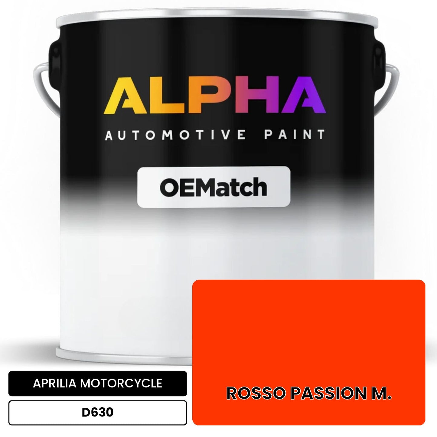 APRILIA MOTORCYCLE ROSSO PASSION M. D630 OEMatch Basecoat