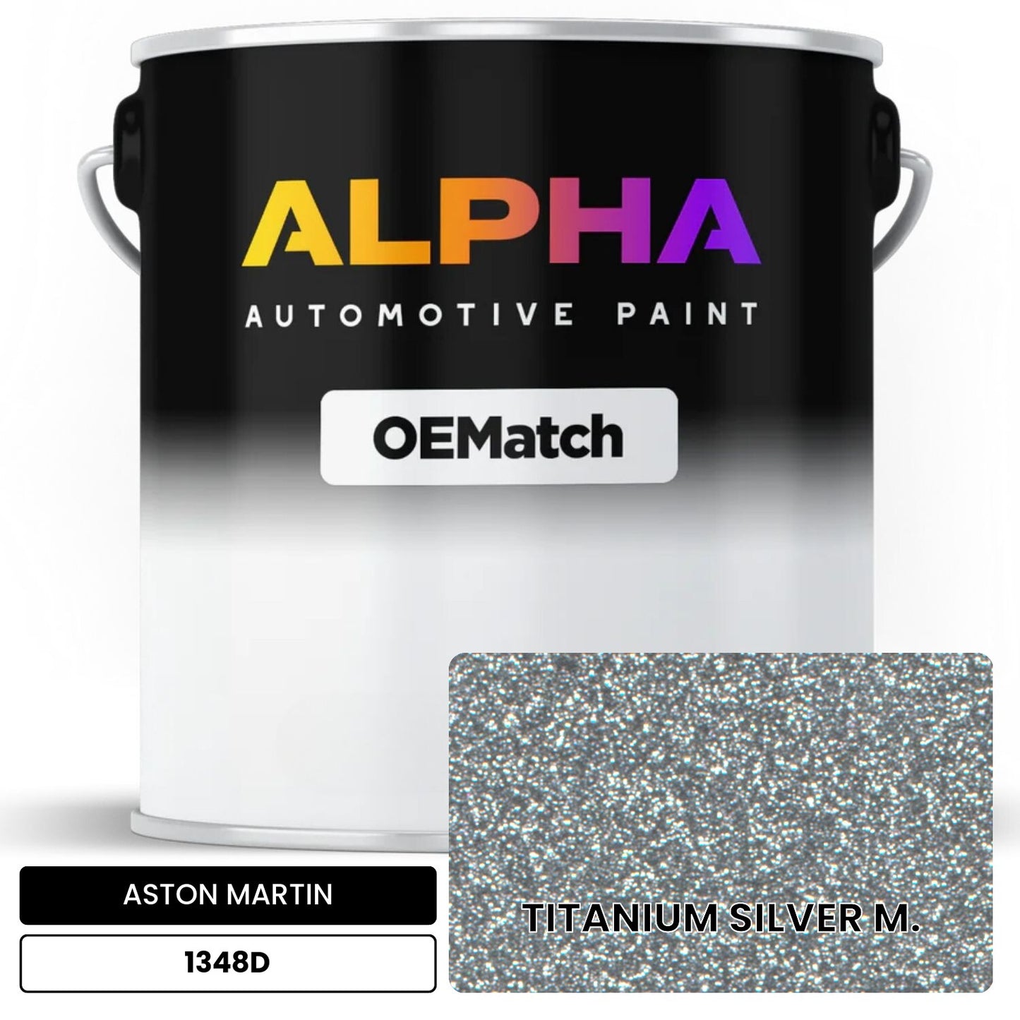 ASTON MARTIN TITANIUM SILVER M. 1348D OEMatch Basecoat