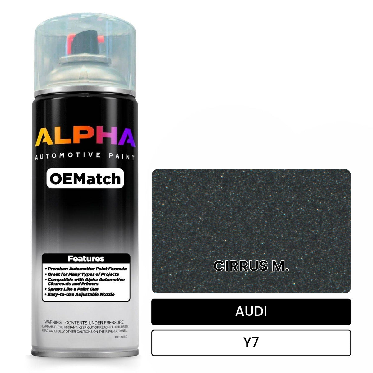AUDI Cirrus Gray Metallic Y7 OEMatch Spraycan