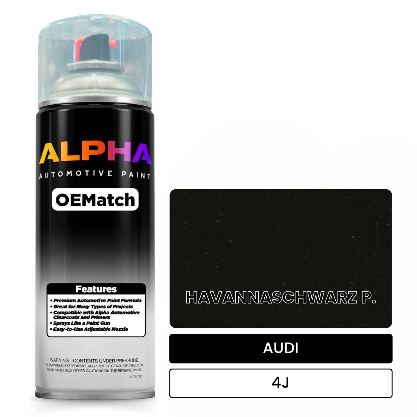 AUDI Havana Black Metallic 4J OEMatch Spraycan