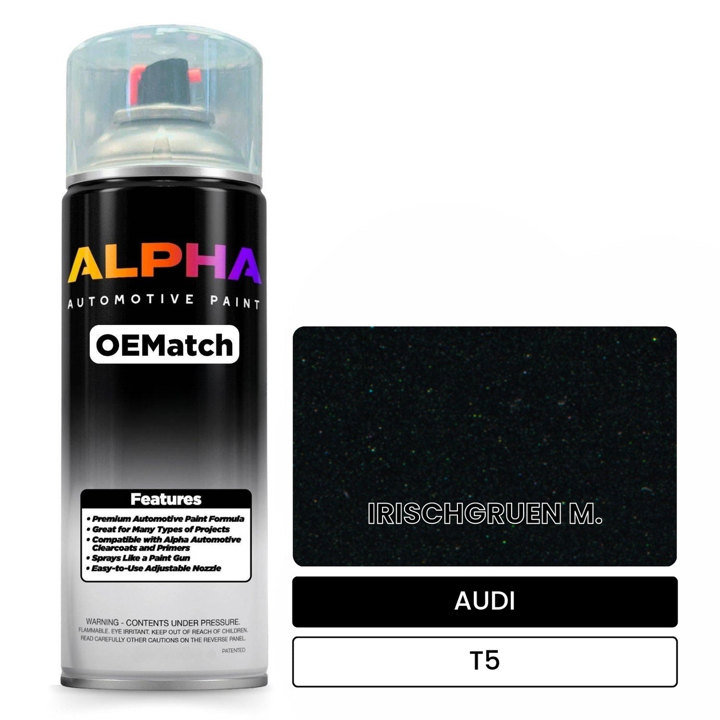 AUDI Irish Green Metallic T5 OEMatch Spraycan