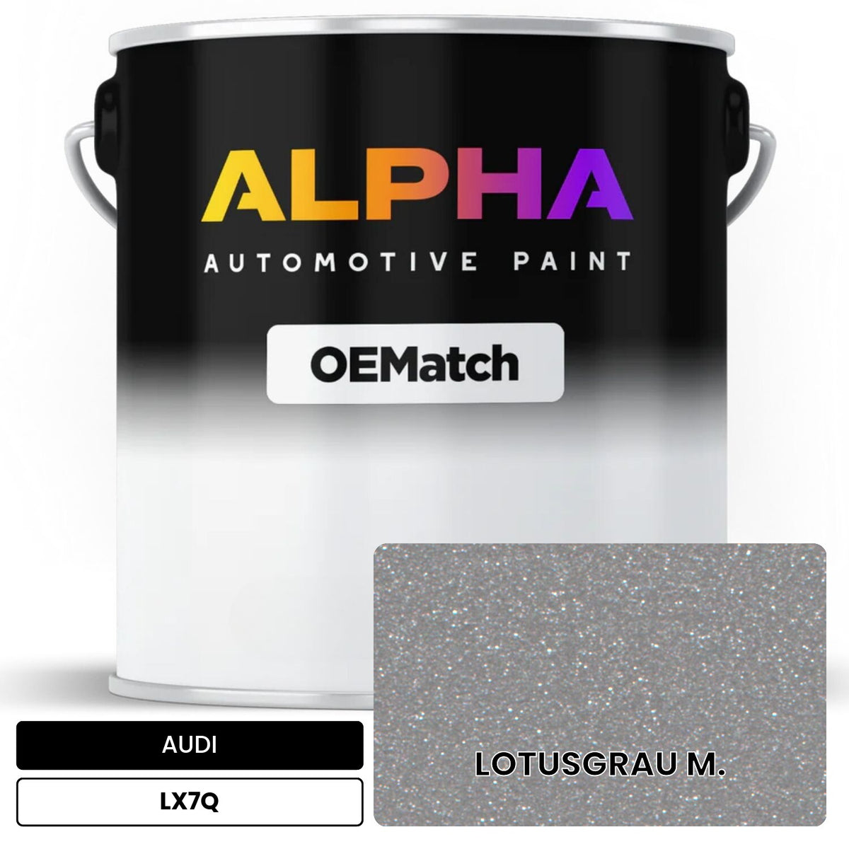 AUDI Lotus Gray Metallic LX7Q OEMatch Basecoat