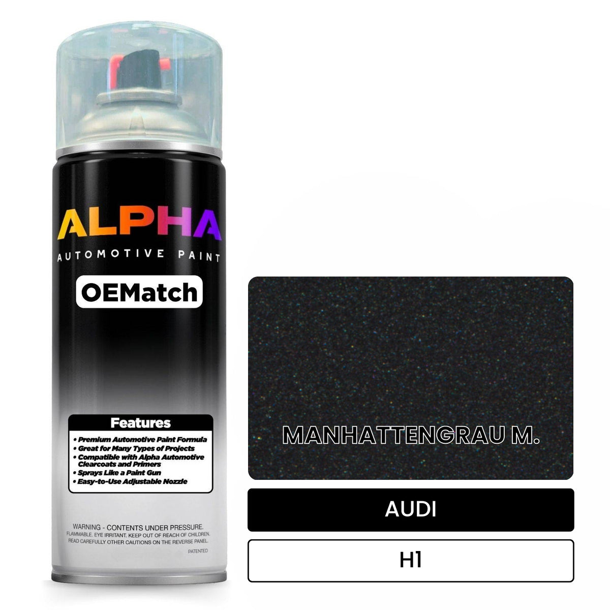 AUDI Manhattan Gray Metallic H1 OEMatch Spraycan