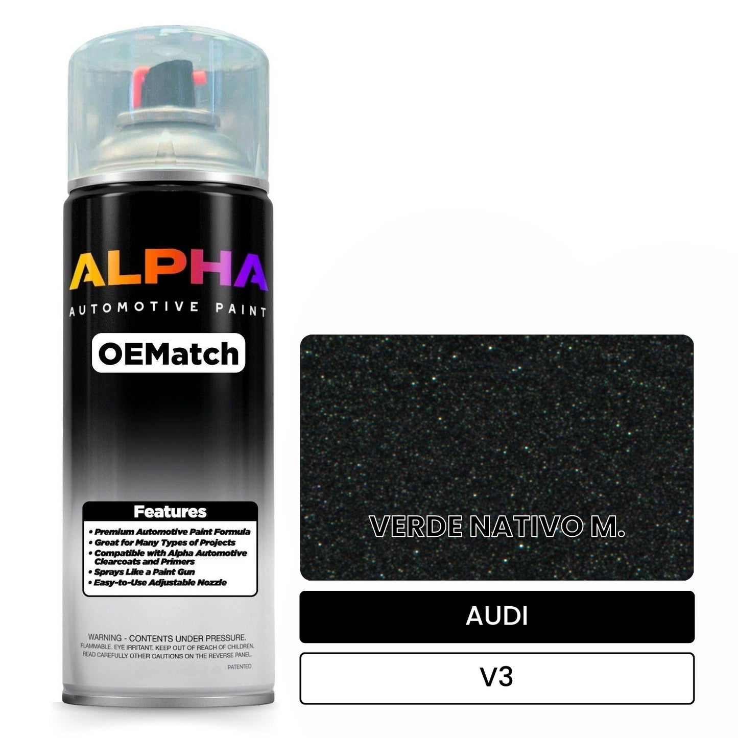 AUDI Native Green Metallic V3 OEMatch Spraycan