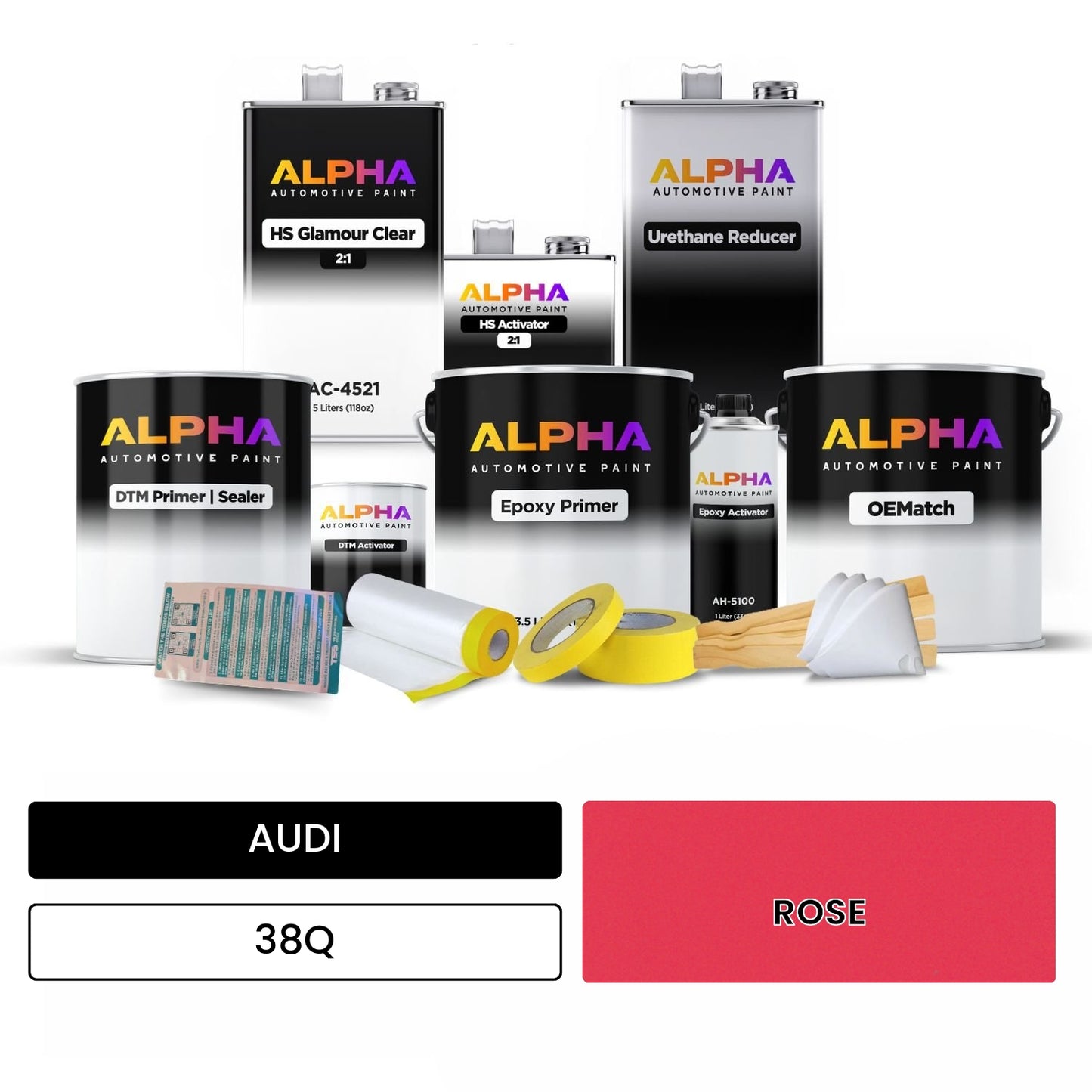 AUDI Rose 38Q OEMatch Vehicle Paint Kit