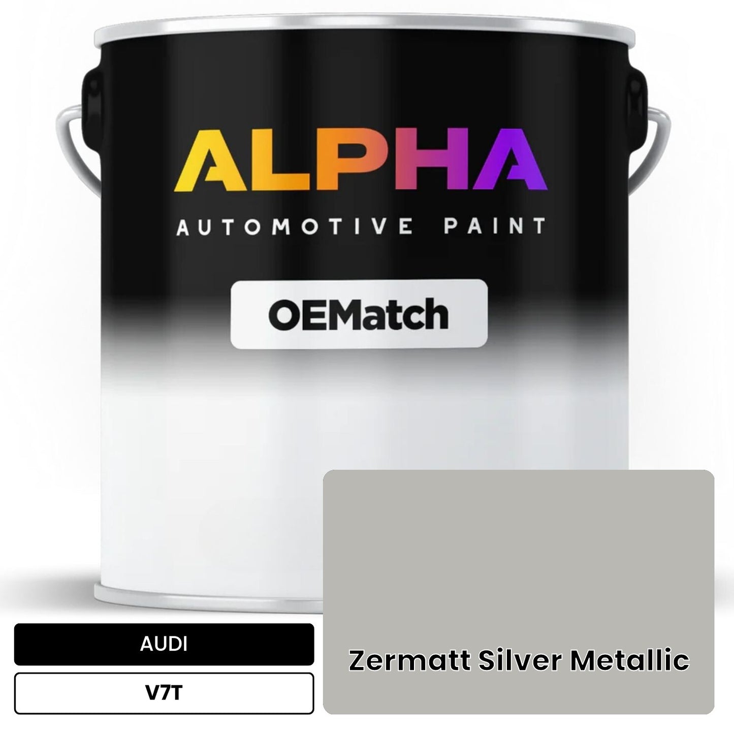 AUDI Zermatt Silver Metallic V7T OEMatch Basecoat