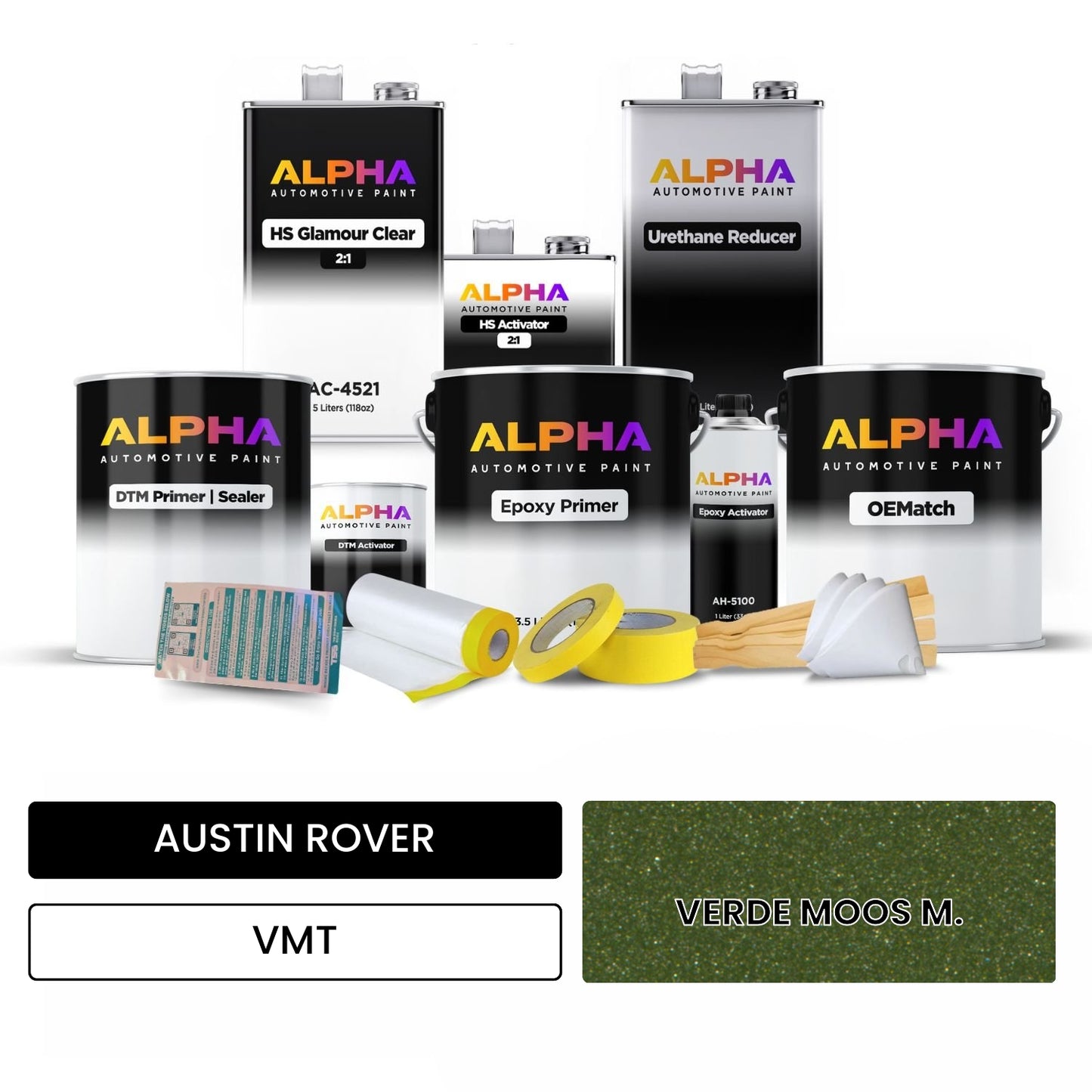 AUSTIN ROVER VERDE MOOS M. VMT OEMatch Vehicle Paint Kit