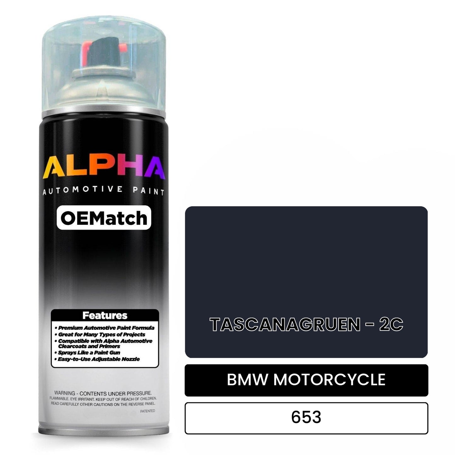 BMW MOTORCYCLE TASCANAGRUEN - 2C 653 OEMatch Spraycan