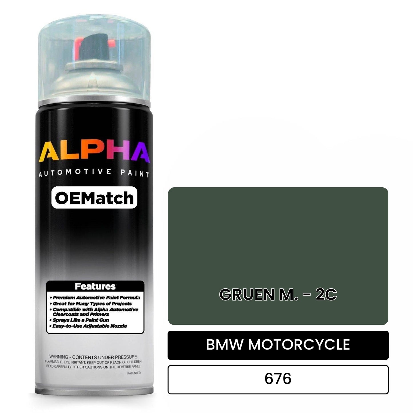 BMW MOTORCYCLE GRUEN M. - 2C 676 OEMatch Spraycan