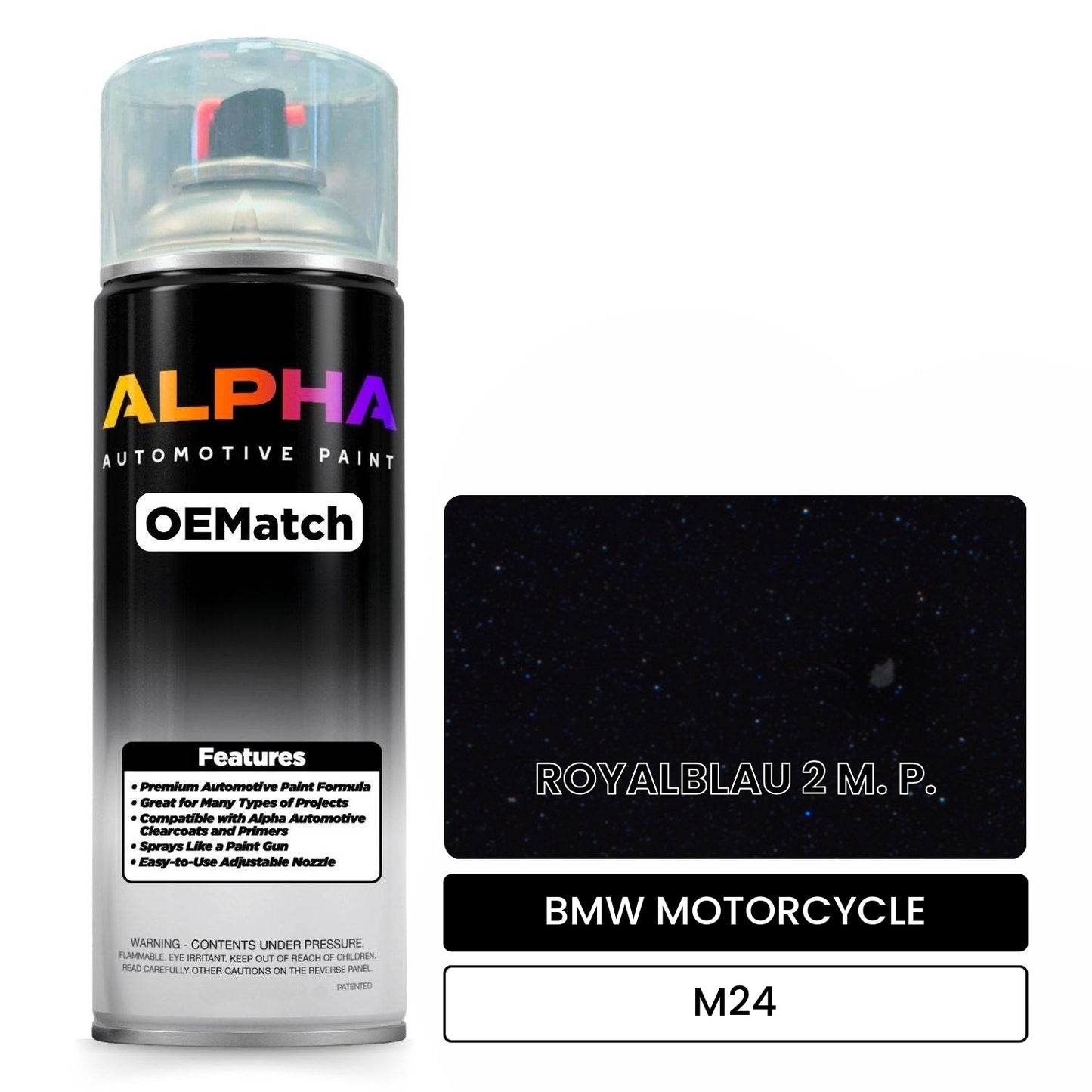 BMW MOTORCYCLE ROYALBLAU 2 M. P. M24 OEMatch Spraycan