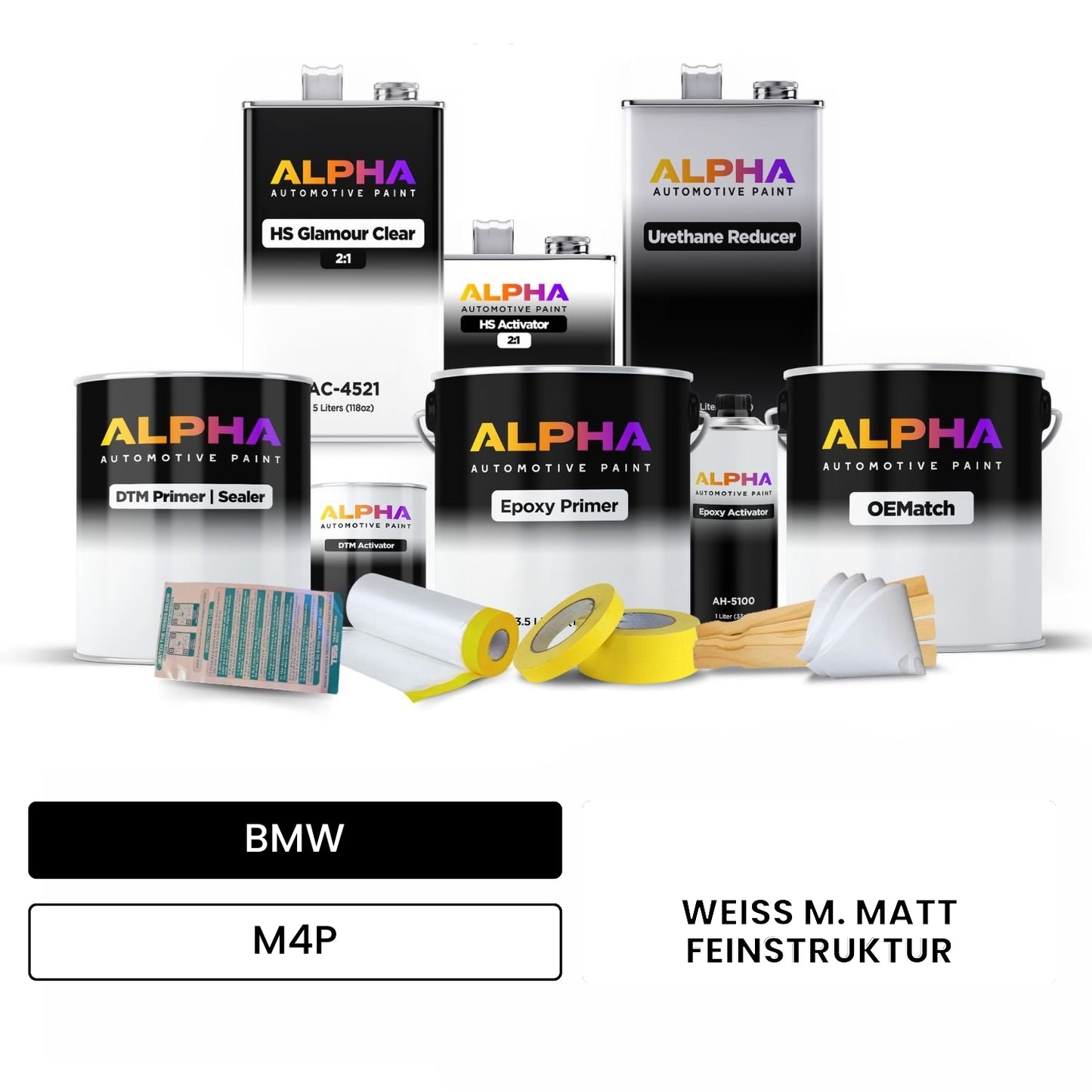 BMW WEISS M. MATT FEINSTRUKTUR M4P OEMatch Vehicle Paint Kit