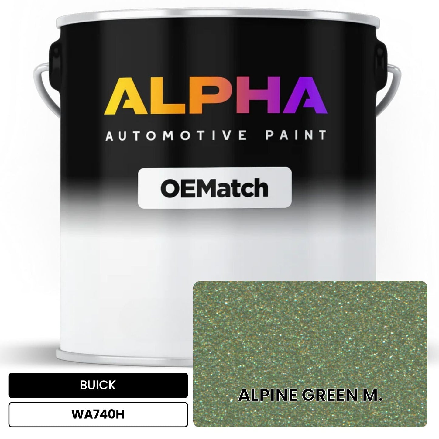 BUICK ALPINE GREEN M. WA740H OEMatch Basecoat