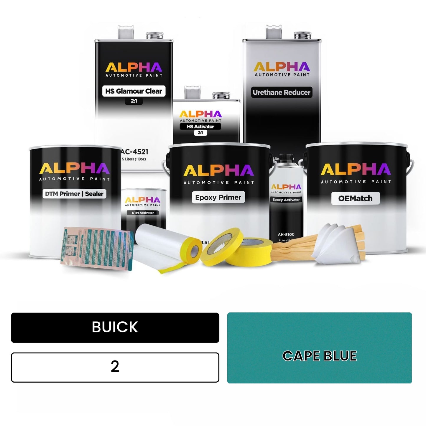 BUICK CAPE BLUE 2 OEMatch Vehicle Paint Kit