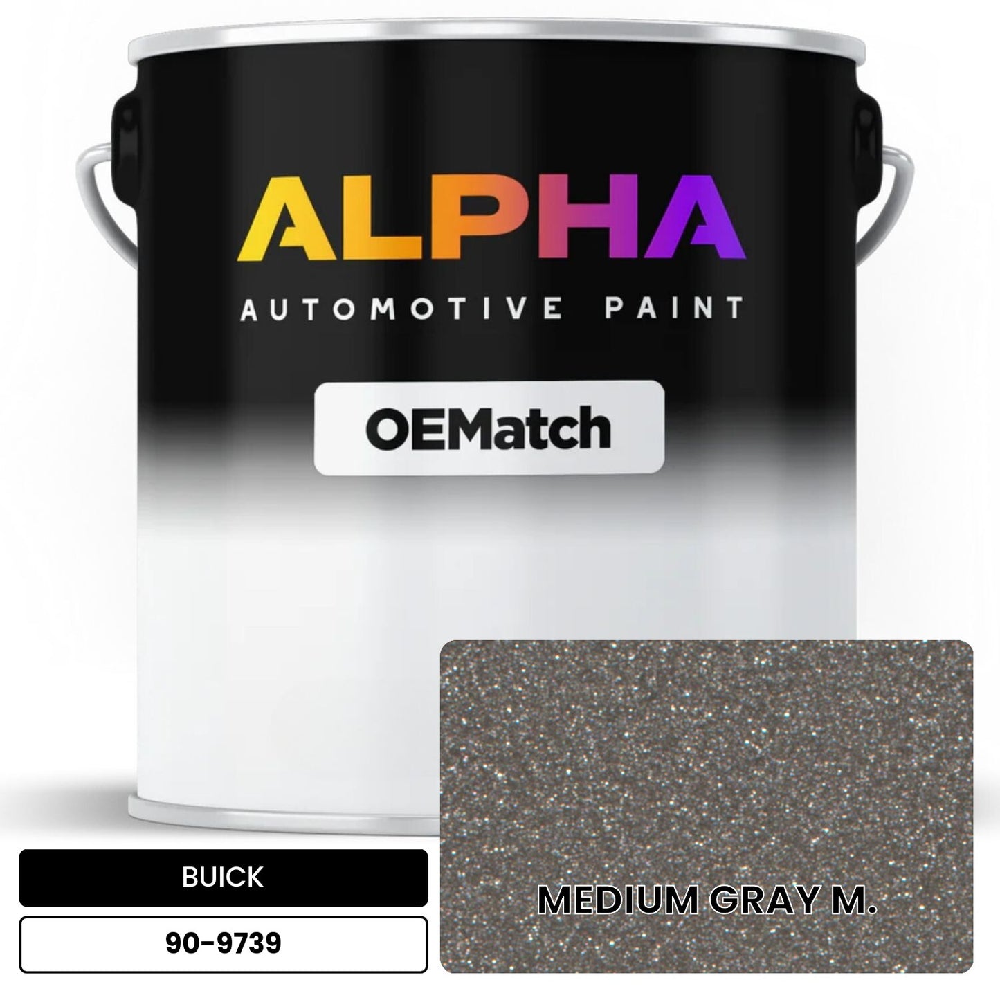 BUICK MEDIUM GRAY M. 90-9739 OEMatch Basecoat