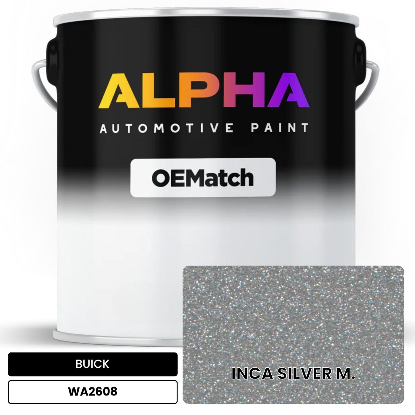 BUICK INCA SILVER M. WA2608 OEMatch Basecoat
