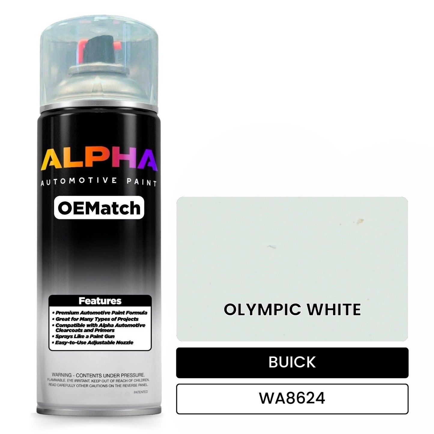 BUICK OLYMPIC WHITE WA8624 OEMatch Spraycan