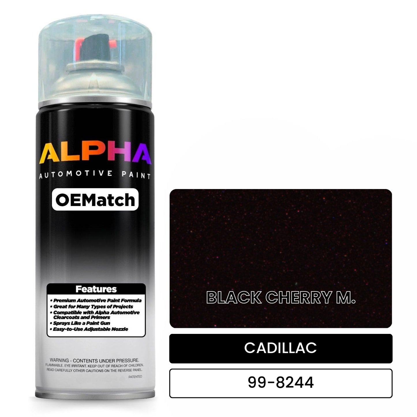 CADILLAC BLACK CHERRY M. 99-8244 OEMatch Spraycan