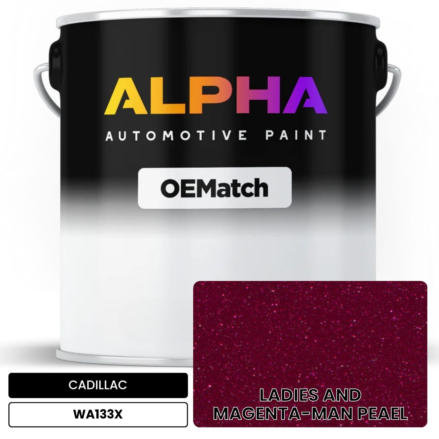 CADILLAC LADIES AND MAGENTA-MAN PEAEL WA133X OEMatch Basecoat