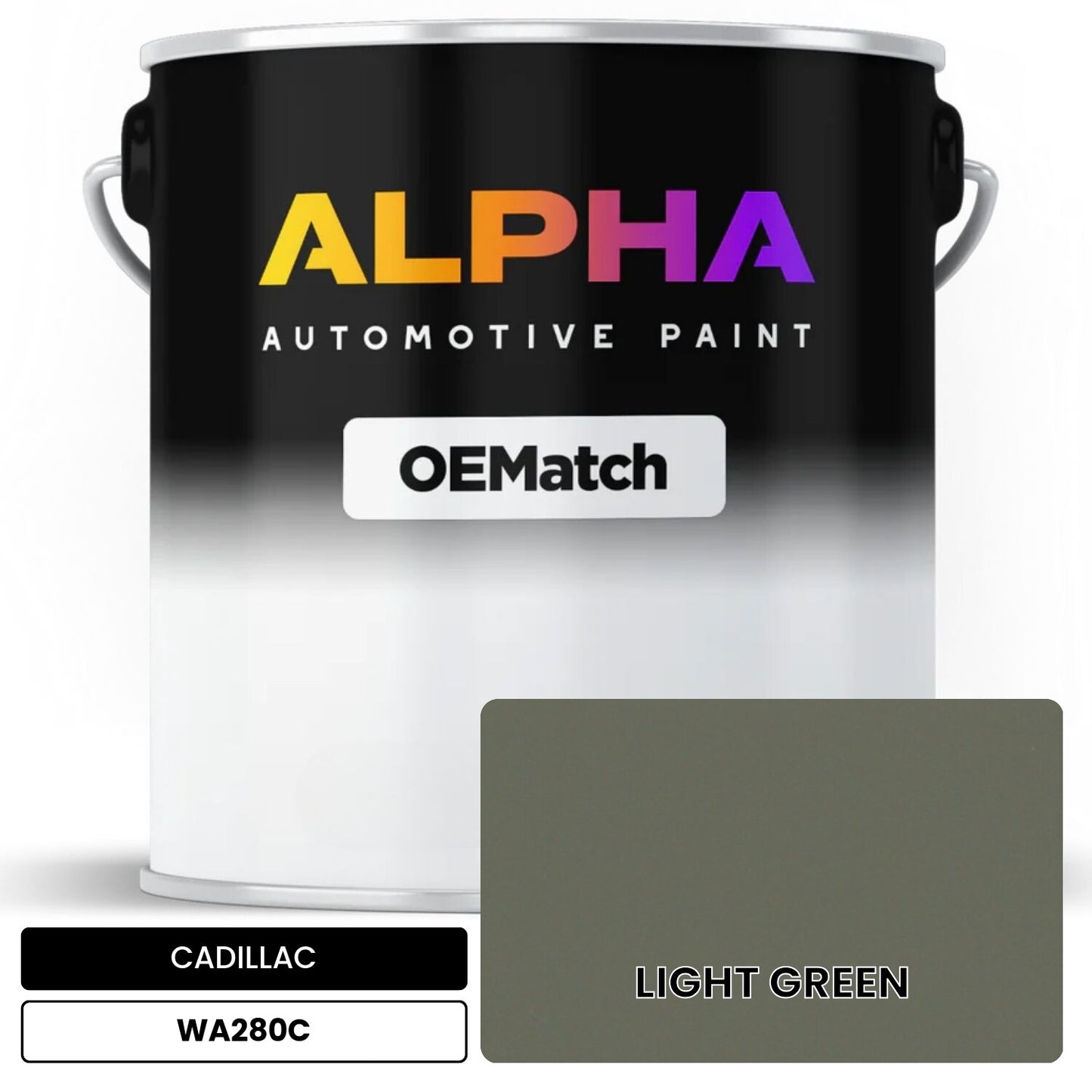 CADILLAC LIGHT GREEN WA280C OEMatch Basecoat
