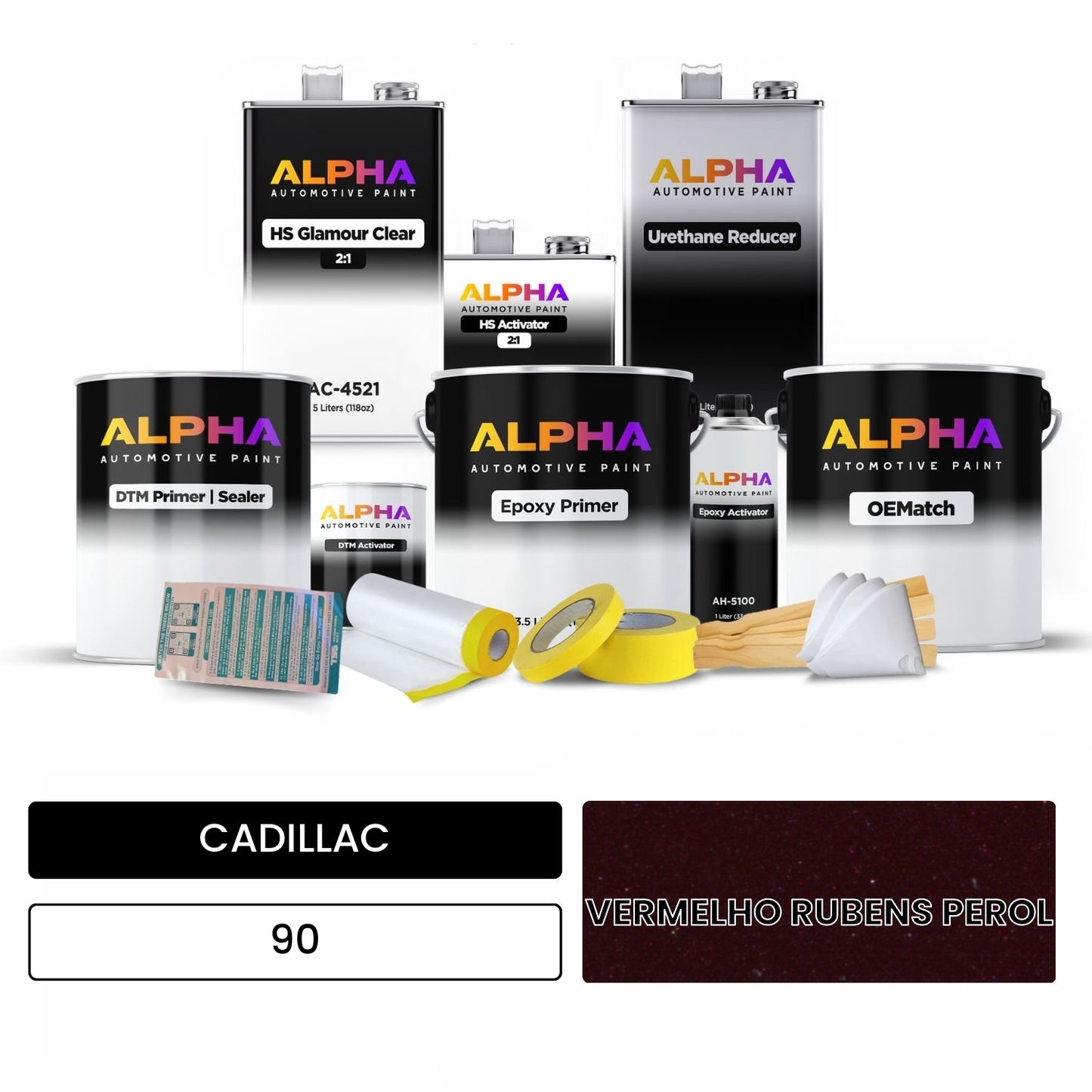 CADILLAC VERMELHO RUBENS PEROL 90 OEMatch Vehicle Paint Kit