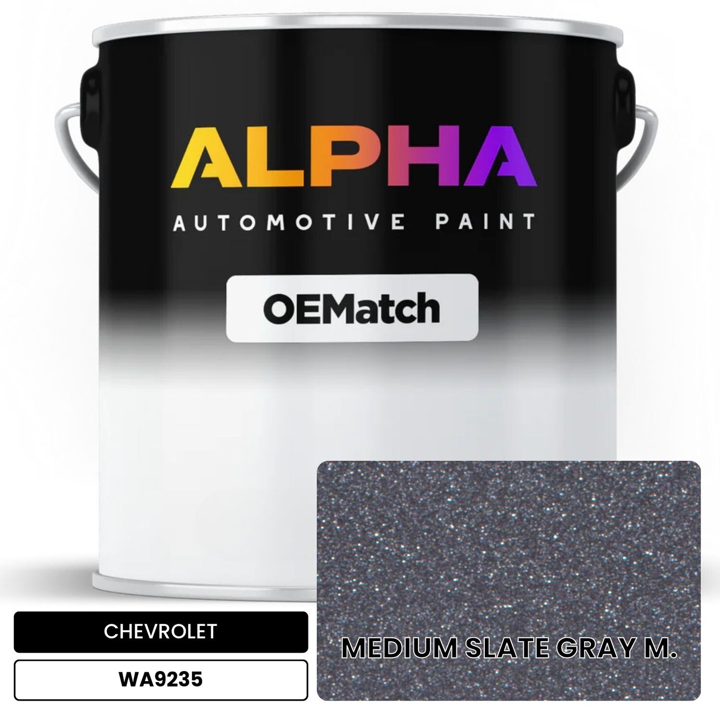 CHEVROLET MEDIUM SLATE GRAY M. WA9235 OEMatch Basecoat