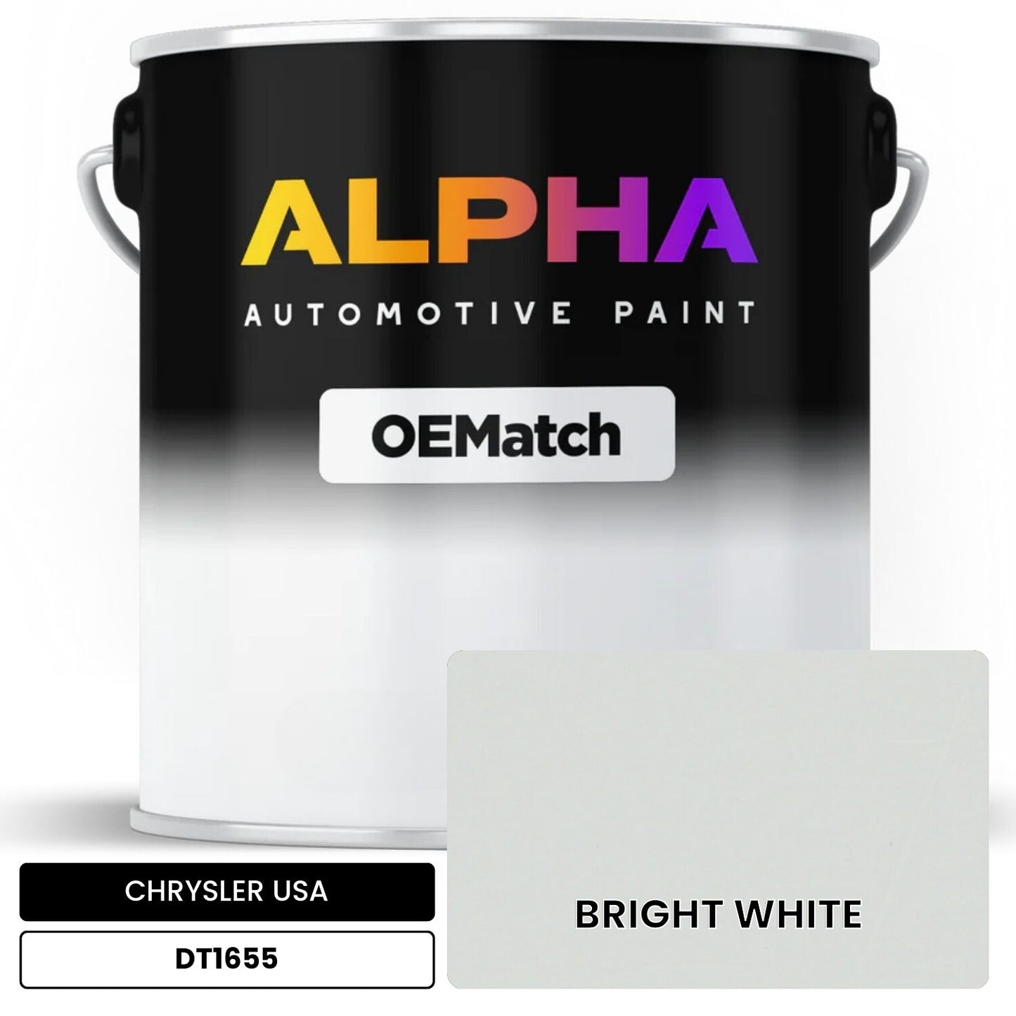 CHRYSLER USA BRIGHT WHITE DT1655 OEMatch Basecoat