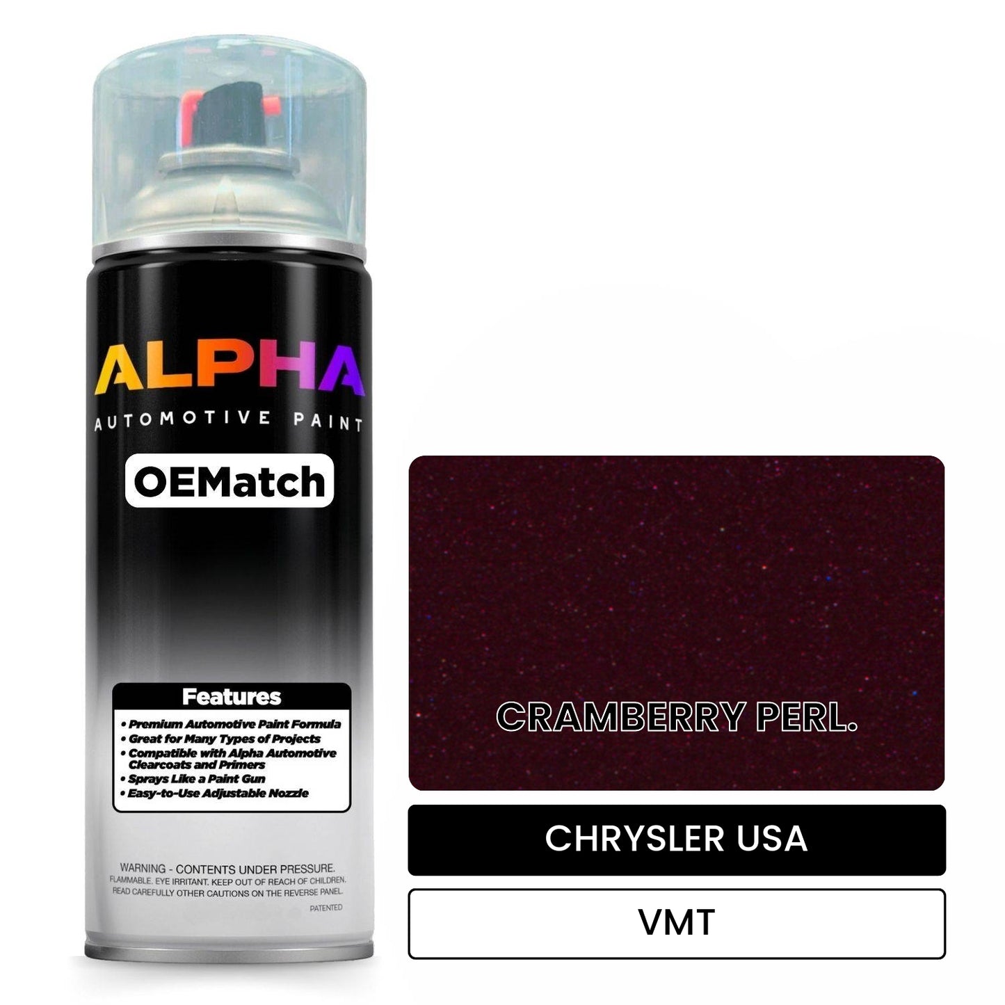 CHRYSLER USA CRAMBERRY PERL. VMT OEMatch Spraycan