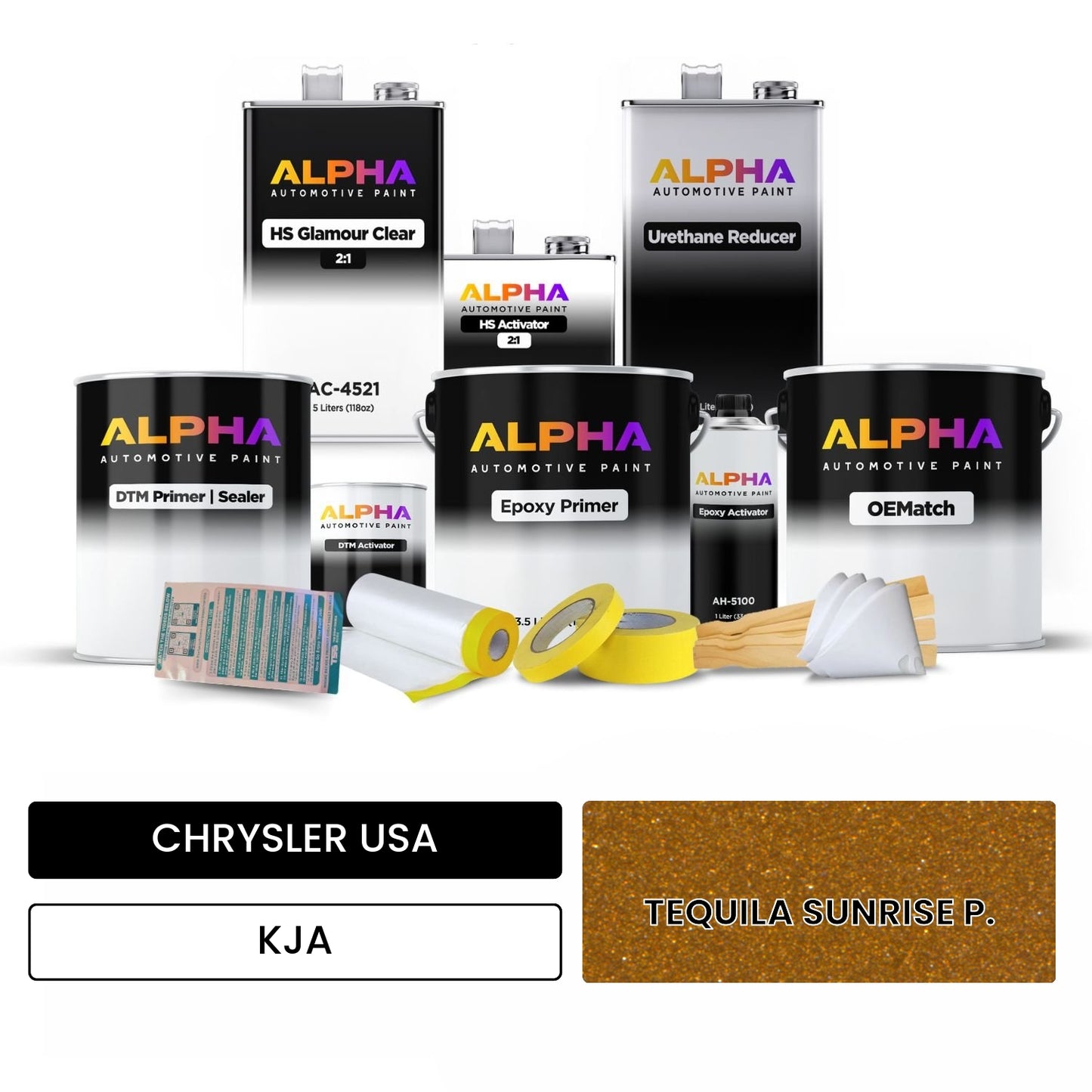 CHRYSLER USA TEQUILA SUNRISE P. KJA OEMatch Vehicle Paint Kit