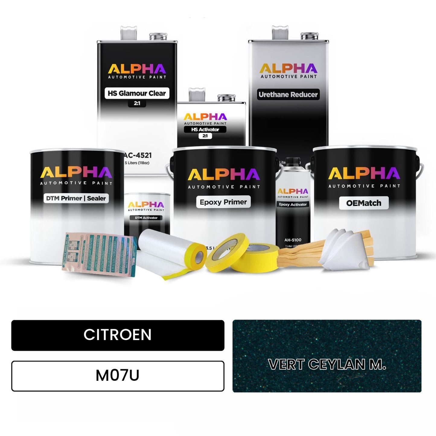 CITROEN VERT CEYLAN M. M07U OEMatch Vehicle Paint Kit