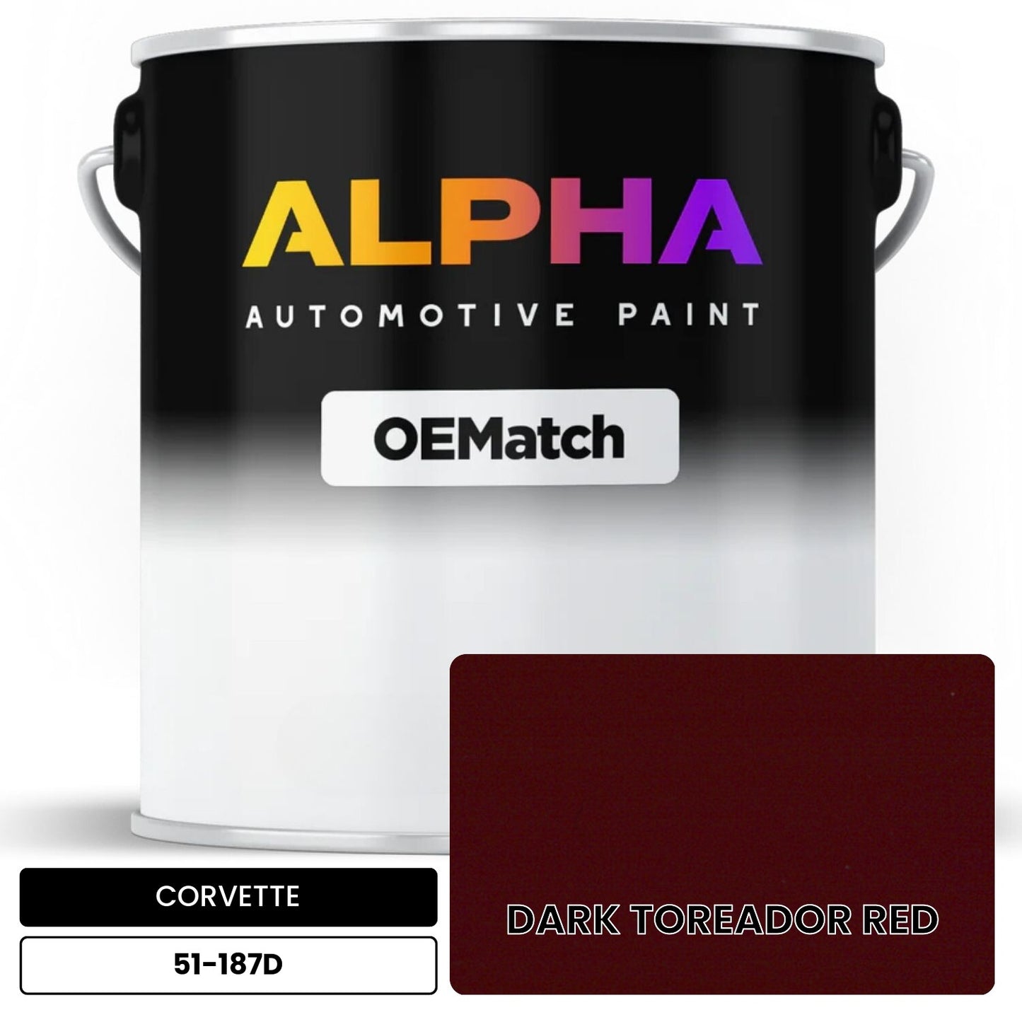 CORVETTE DARK TOREADOR RED 51-187D OEMatch Basecoat