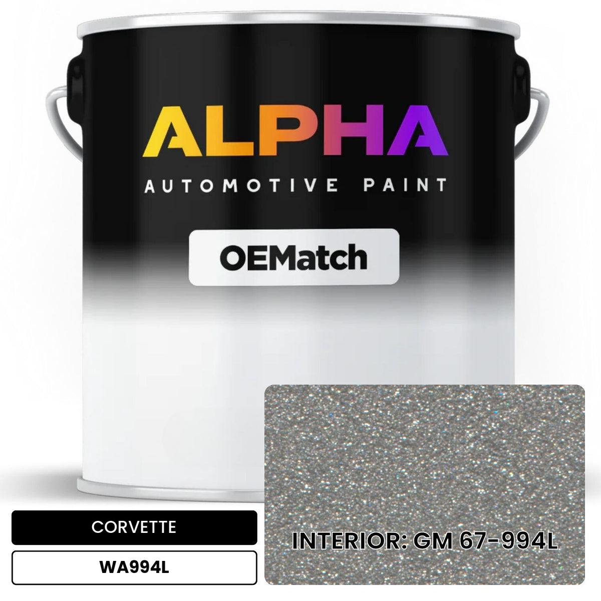CORVETTE INTERIOR: GM 67-994L WA994L OEMatch Basecoat