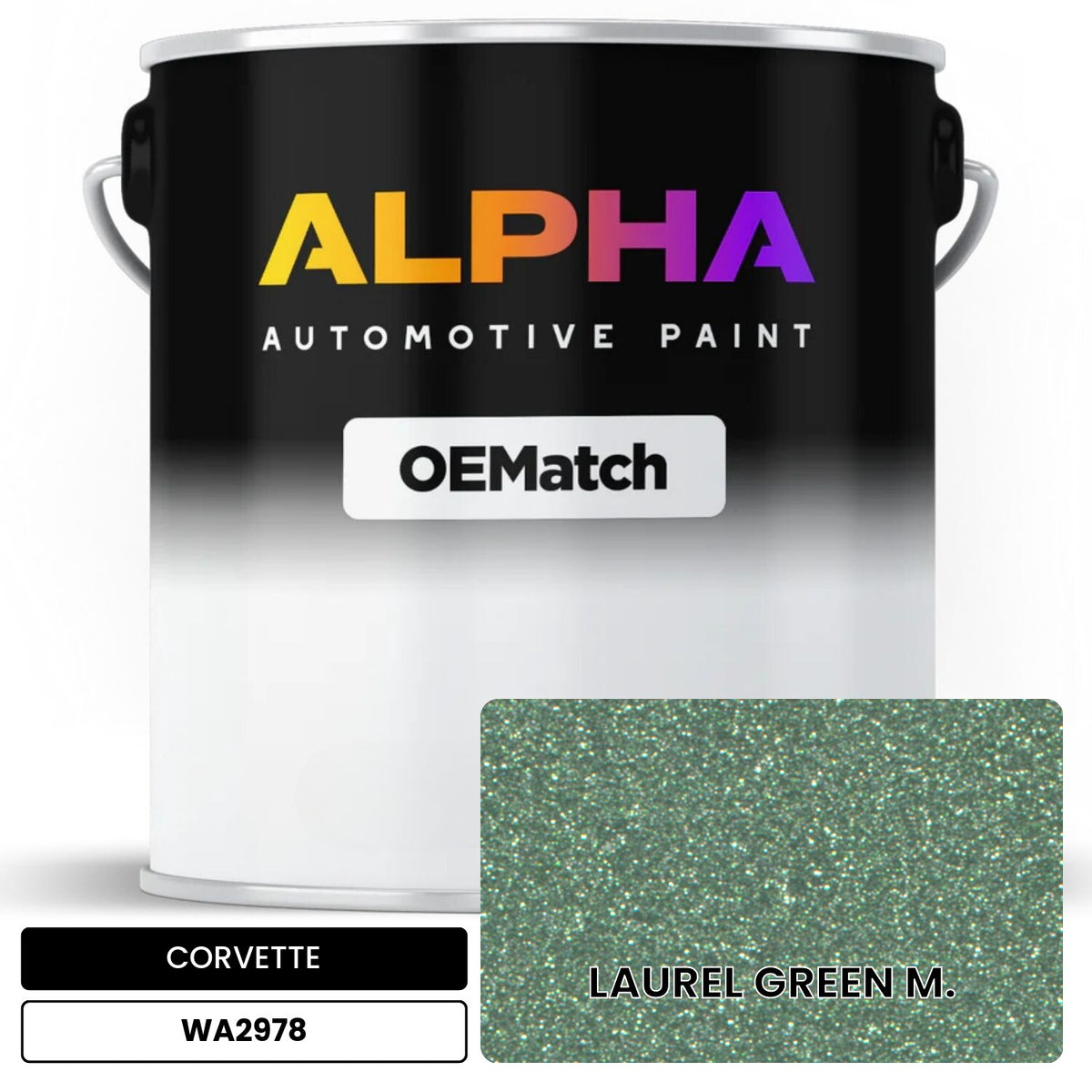 CORVETTE LAUREL GREEN M. WA2978 OEMatch Basecoat