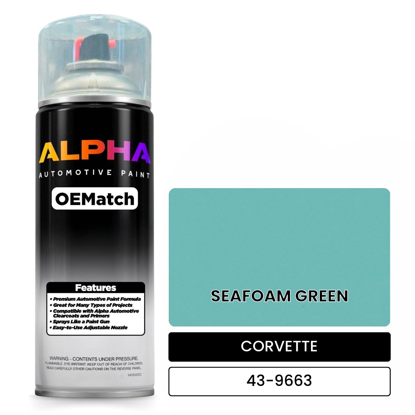 CORVETTE SEAFOAM GREEN 43-9663 OEMatch Spraycan
