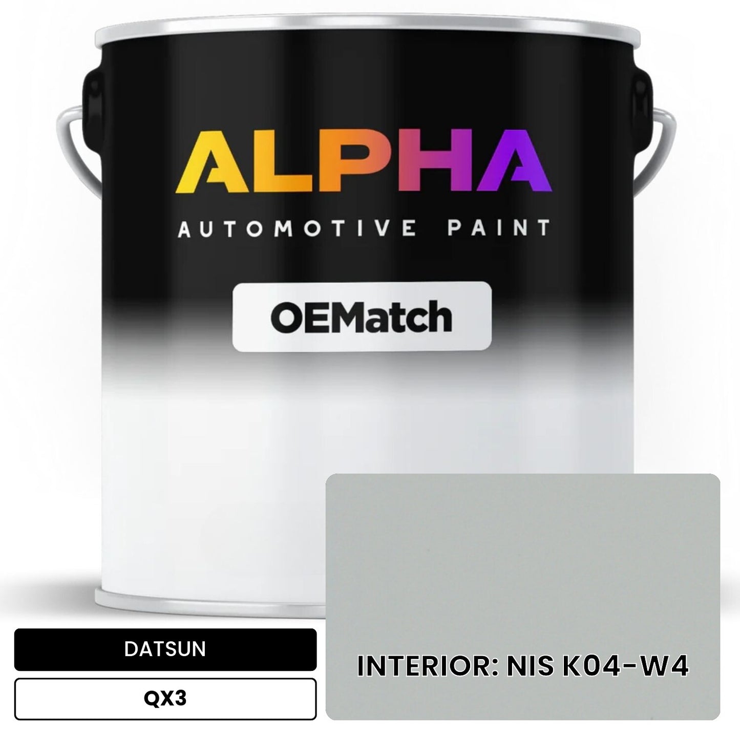 DATSUN INTERIOR: NIS K04-W4 QX3 OEMatch Basecoat