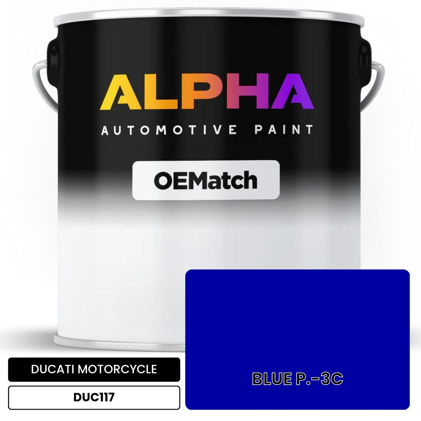 DUCATI MOTORCYCLE BLUE P.-3C DUC117 OEMatch Basecoat
