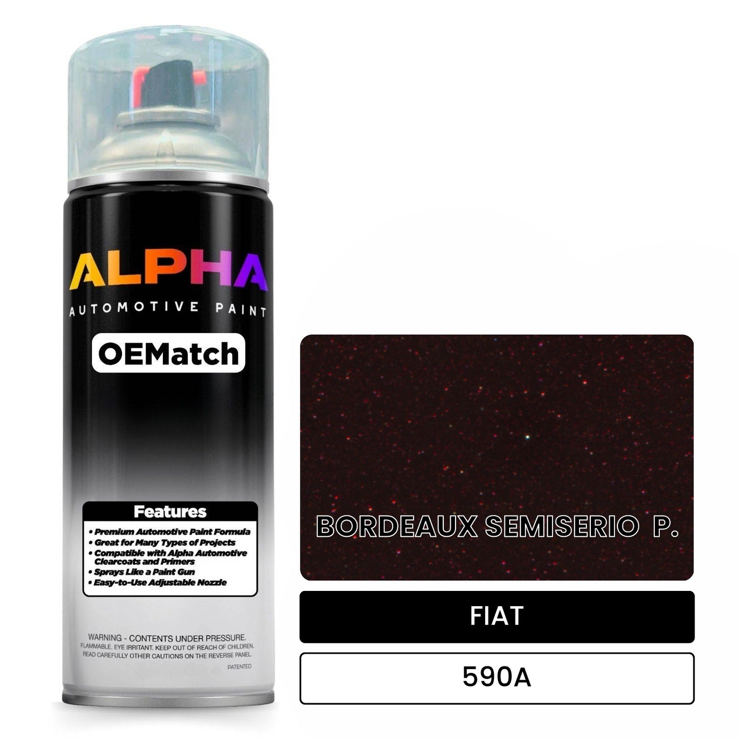 FIAT BORDEAUX SEMISERIO P. 590A OEMatch Spraycan