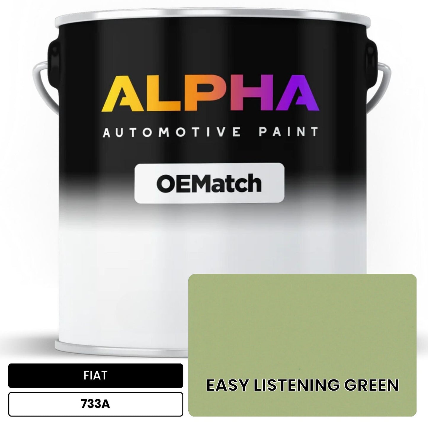 FIAT EASY LISTENING GREEN 733A OEMatch Basecoat