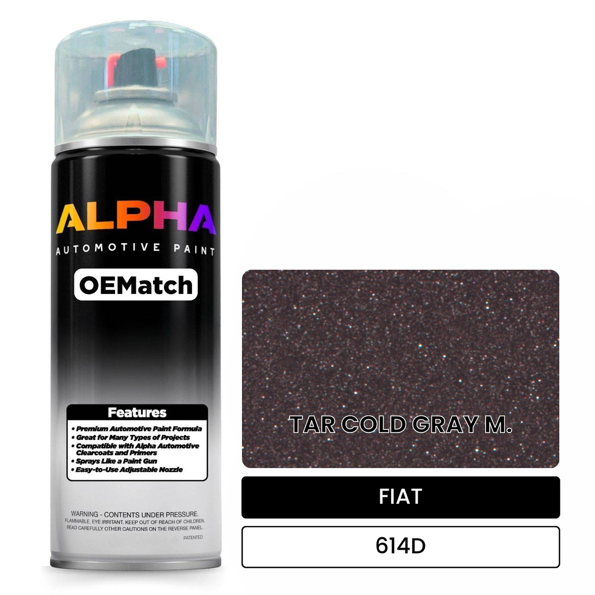 FIAT TAR COLD GRAY M. 614D OEMatch Spraycan