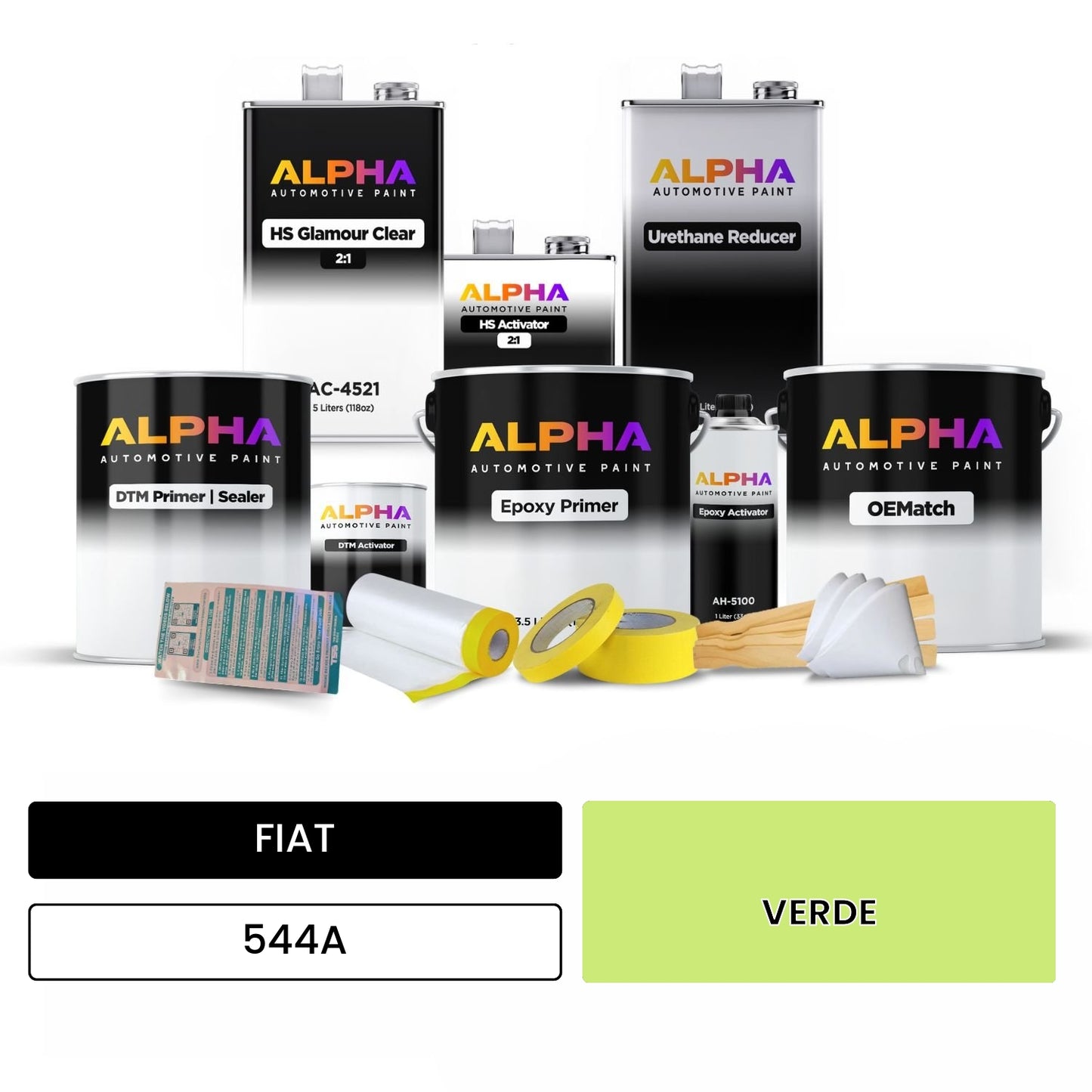FIAT VERDE 544A OEMatch Vehicle Paint Kit