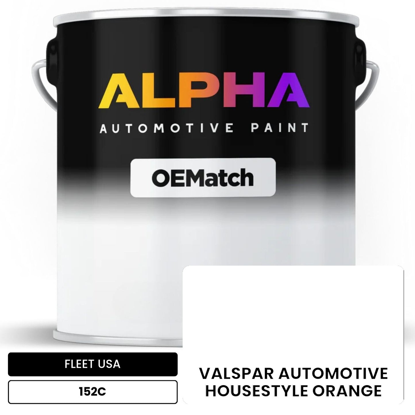 FLEET USA VALSPAR AUTOMOTIVE HOUSESTYLE ORANGE 152C OEMatch Basecoat