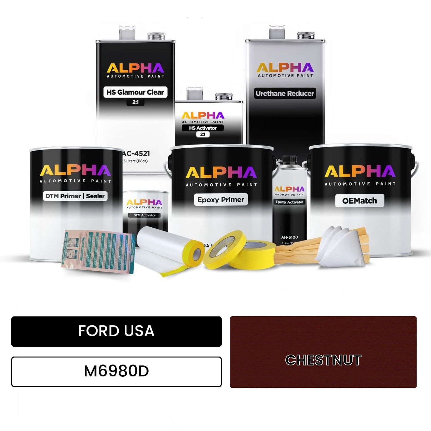 FORD USA CHESTNUT M6980D OEMatch Vehicle Paint Kit